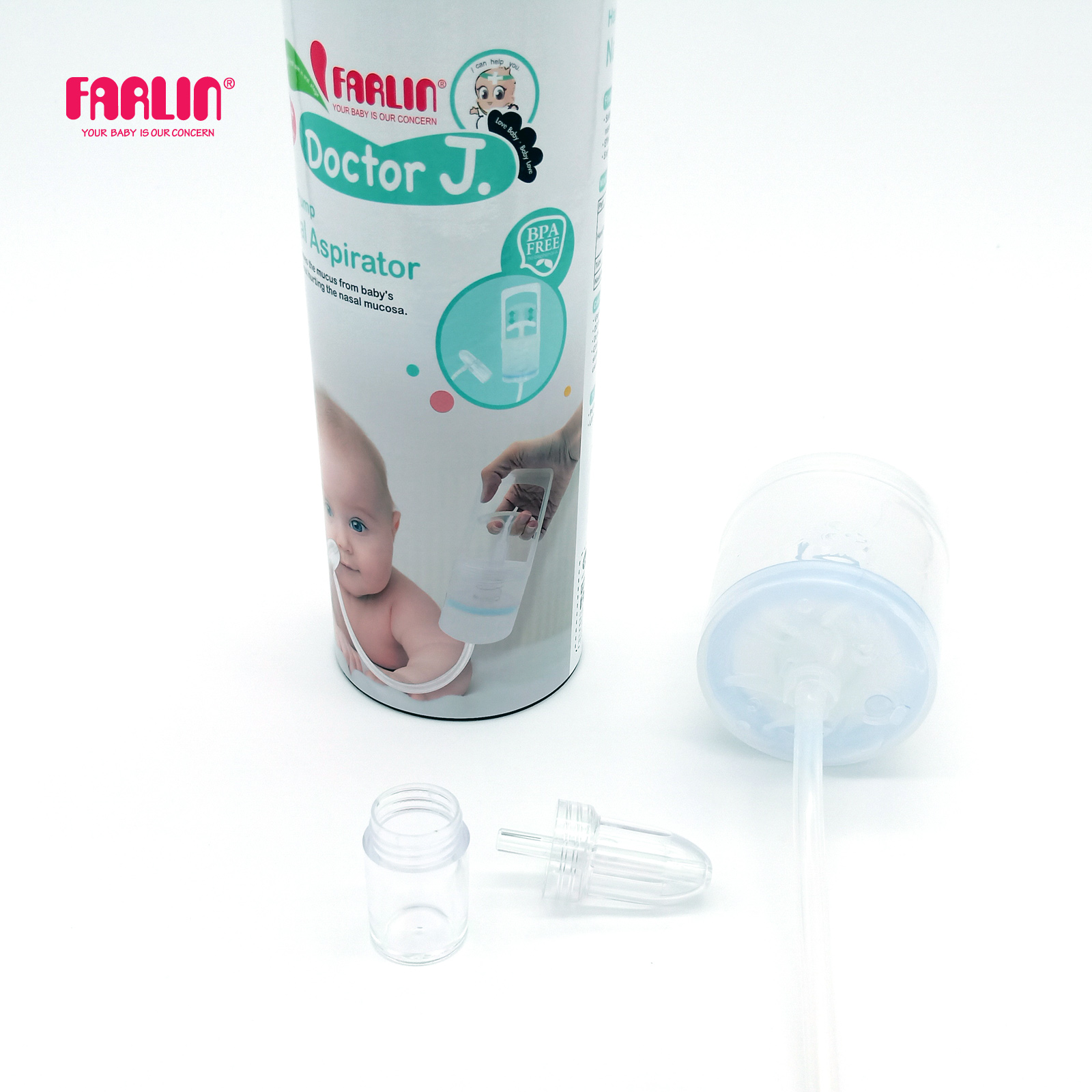 Farlin Doctor J. Hand Pump Nasal Aspirator - MummyBebe