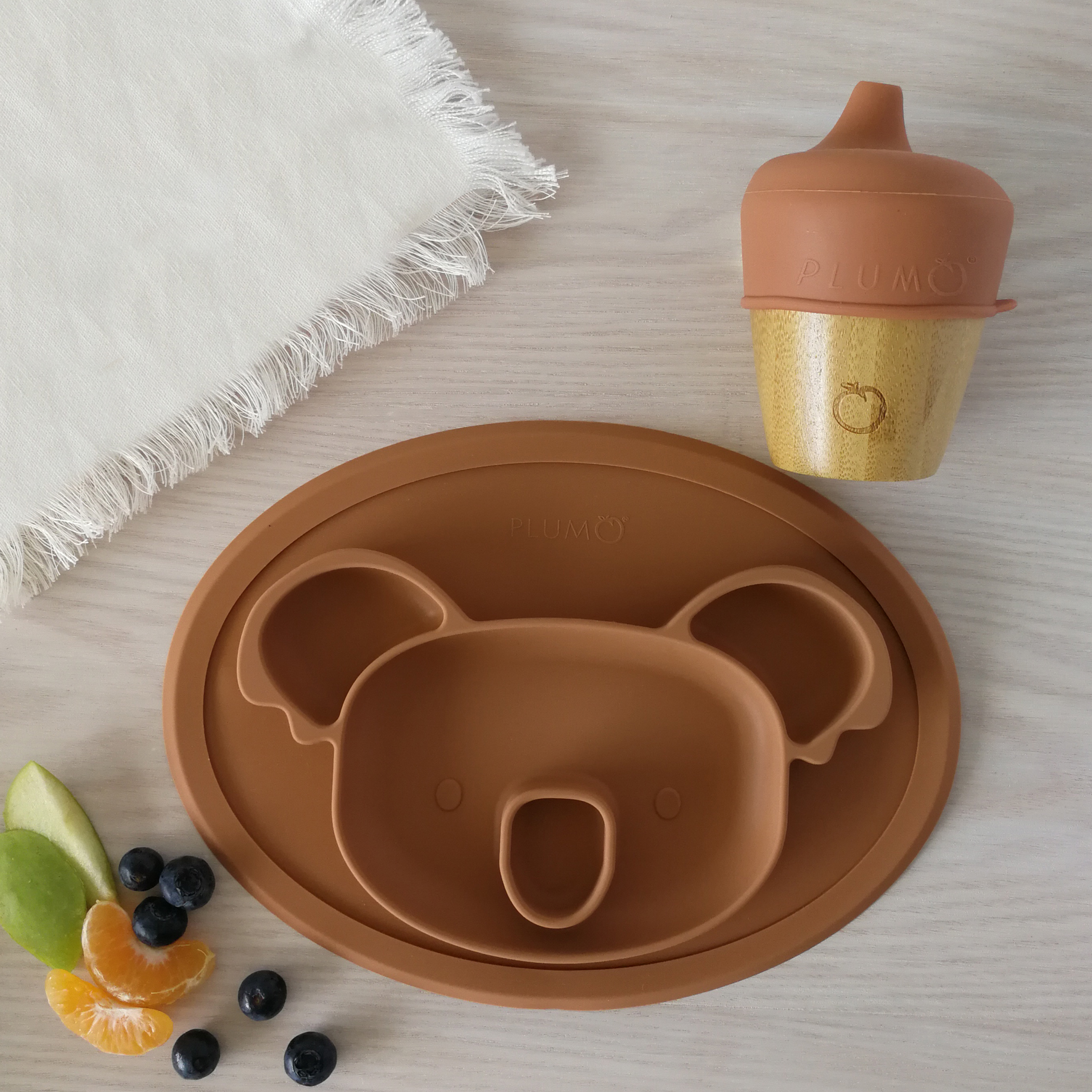 Plum Silicone Suction Plate for babies and kids