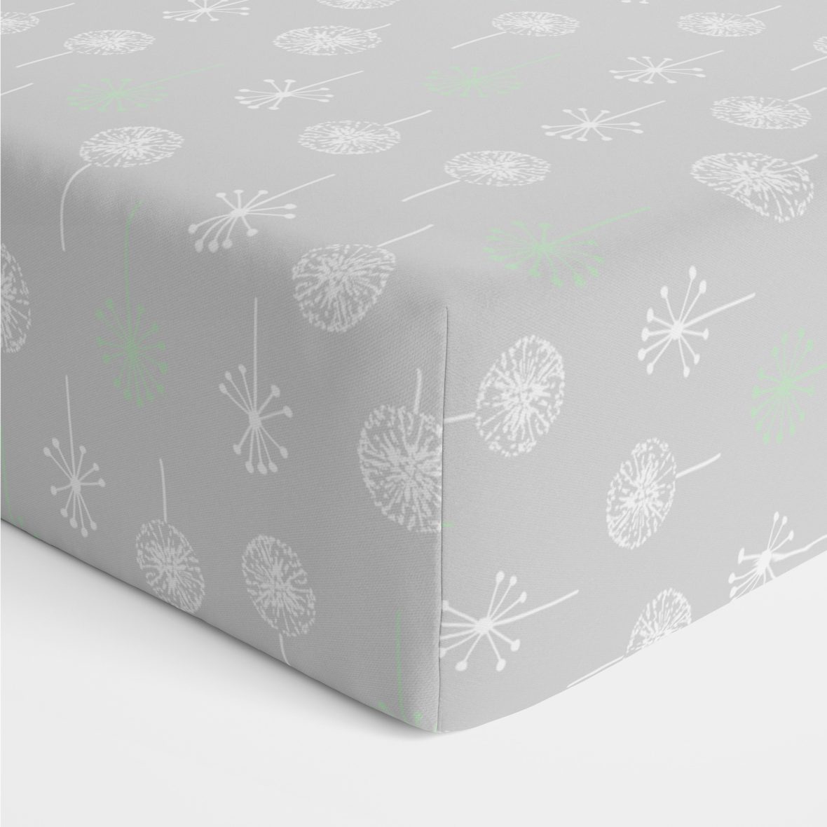 Bubba Blue Mint Meadow Bamboo Jersey Cot Fitted Sheet