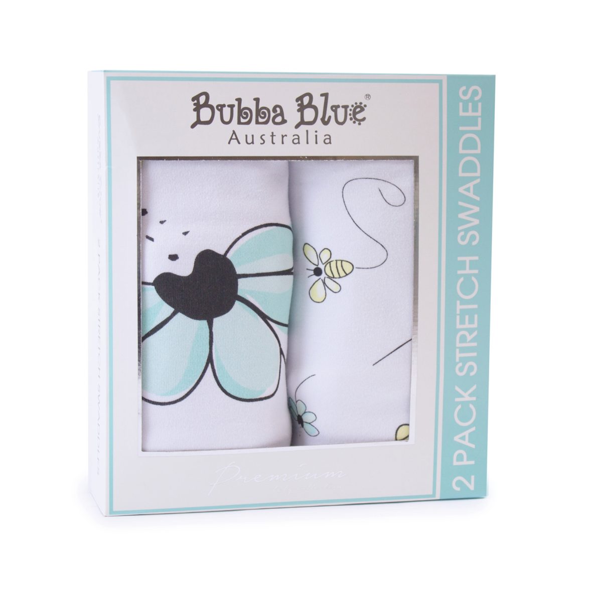 Bubba Blue Bee Beautiful Twin Pack Stretch Swaddles