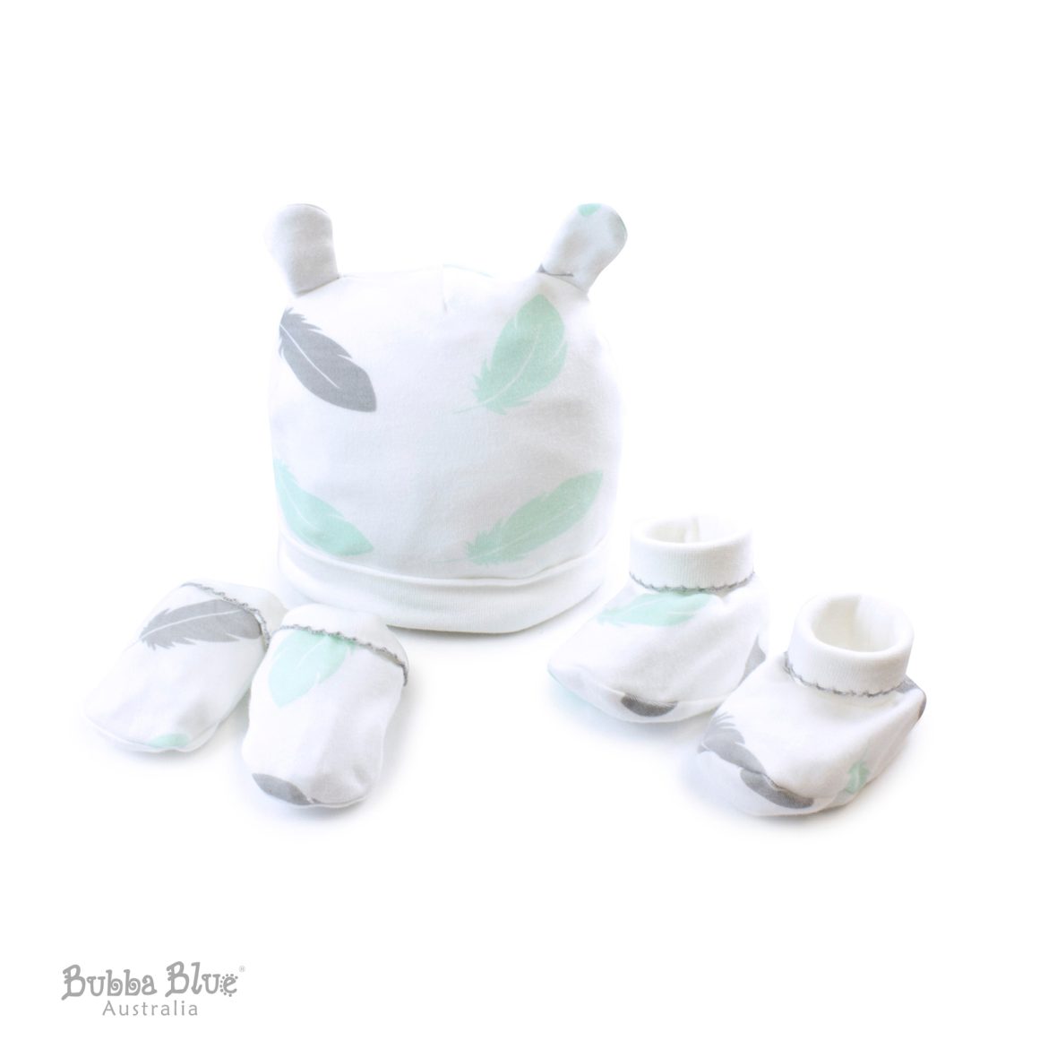 Bubba Blue New Organic Feathers 3PCE Layette Set