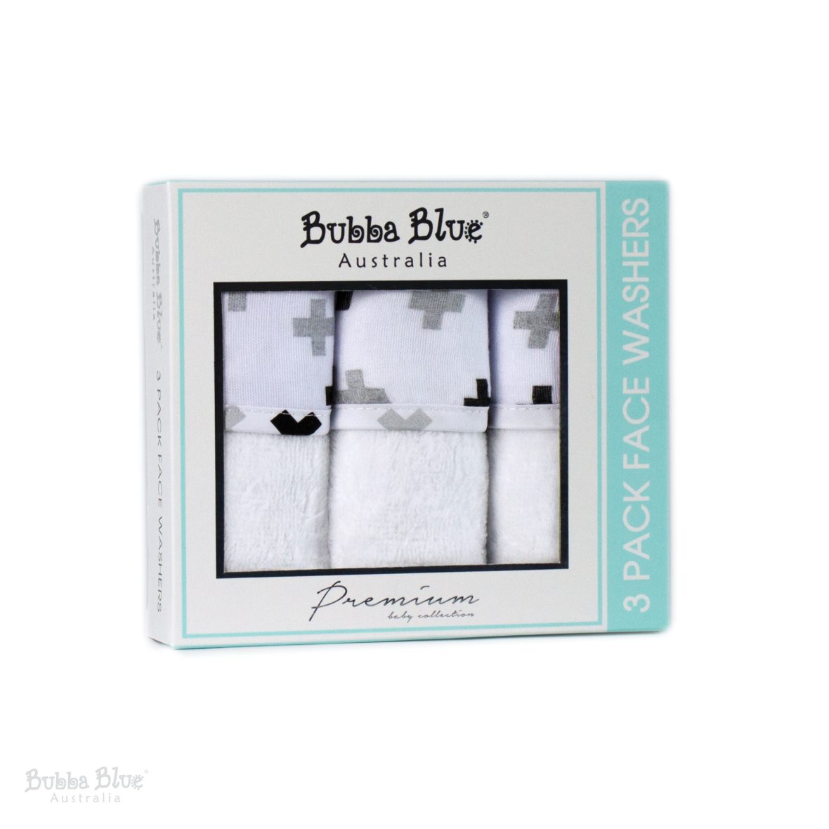 Bubba Blue Polar Bear 3PK Velour Face Washer