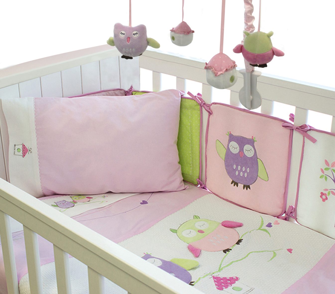 Bubba Blue Girl Baby Owl Musical Mobile